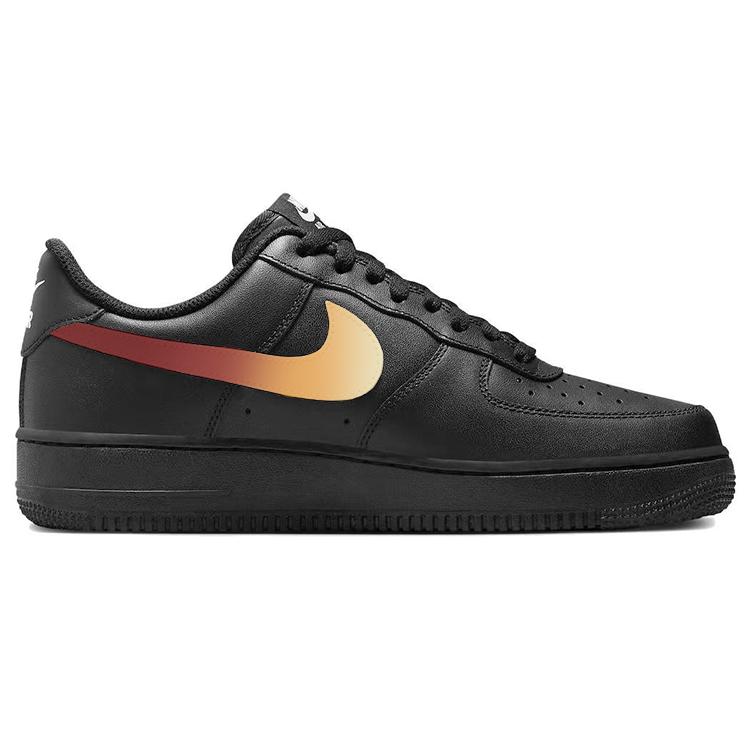 Nike Air Force 1 Slip Resistant Cushioning Breathable Low top Skateboard Shoes Unisex Black White FZ0627-010(Team366-)