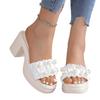 Fashion Shoes Female 2025 New Open Toe Women's Slippers Fashion String Bead Dress Slippers Women Summer Outdoor Best Seller High Heels