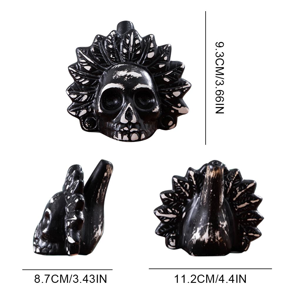 Aztec Death Whistle Skull Spooky Human Death Scream Loud Whistle Authentic Human Prank Battle Whistle Camping Emergency Tools