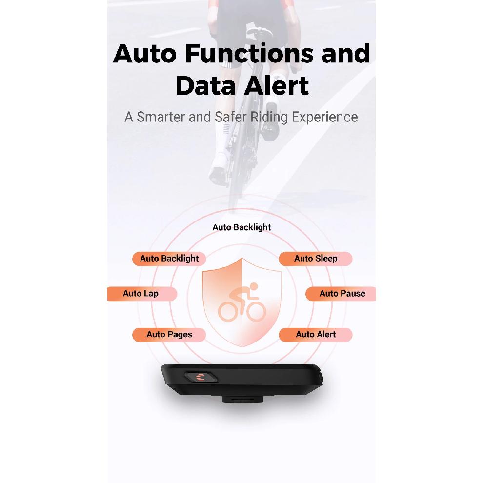 COOSPO CS300 Kabelloser Fahrradcomputer GPS Fahrrad Tacho Kilometerzähler 2,6 Zoll Bluetooth ANT+ IPX7 Höhe APP-Synchronisierung für Strava TP