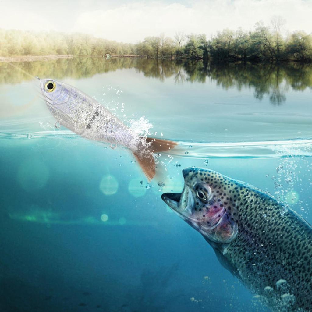 12cm Fishing Bait Tackle Unpainted Fishing Lures for Freshwater And Saltwater Multi Jointed Swimbaits Fishing Lures for Crappie