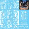 9PCS/Set Electrostatic Cartoon Santa Glass Decals Decorative Static Sticker  Home Decoration