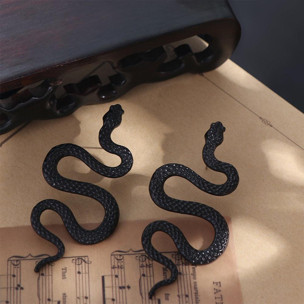 Avant-garde Animal Snake Stud Earrings Sexy Metal Earrings Snake Shaped Earrings Daily Wear