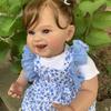 BZDOLL 55CM 3D Farbe Haut Sichtbare Venen Weiche Silikon Reborn Baby Puppe Spielzeug Für Mädchen Schöne Lächelnde Prinzessin Bebe lebendig Geburtstag Geschenk
