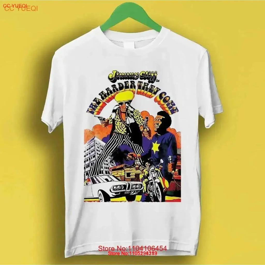 Vtg The Harder They Come Jimmy Cliff Film Cotton White All Size T Shirt BL205 Vintage Washed Homme Designer Clothes Stylish