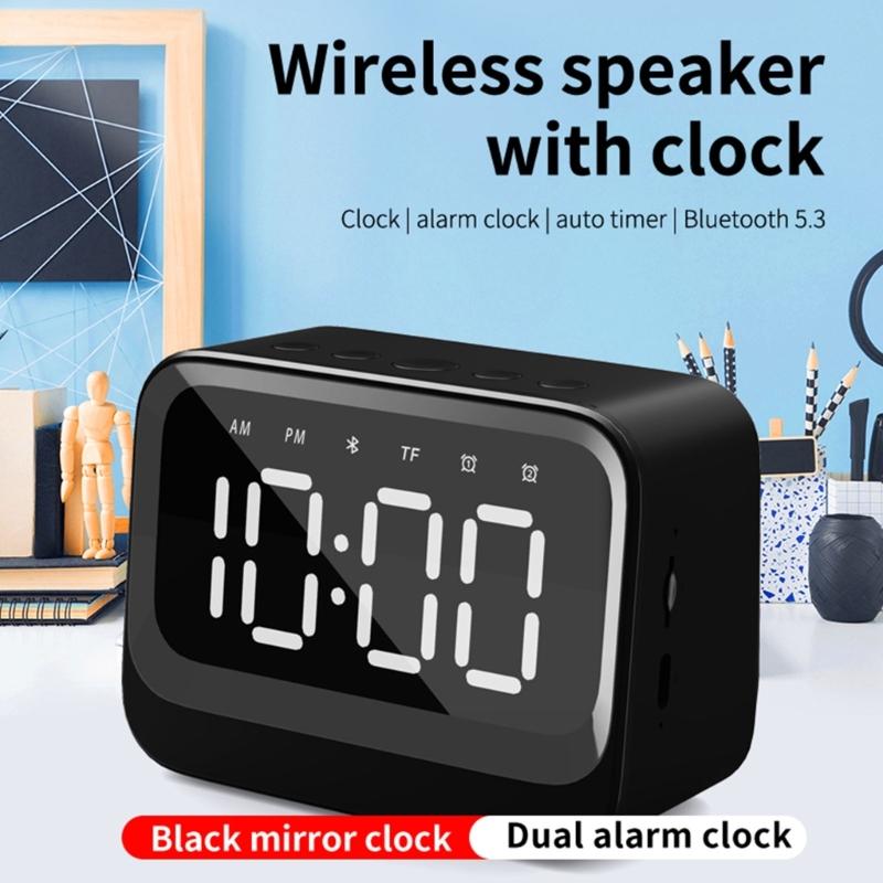Bluetoothcompatible Wireless Sound With 2 Alarm Clock, Big Screen LED Time Display Call Function