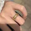 Shiny new in brushed ginkgo leaf Female Ring couple style sparkling flowing light rings for women charming fine  gift
