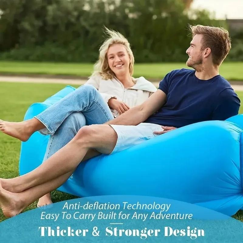 Neues faules faltbares Camping-Luftsofa Tragbarer aufblasbarer Outdoor-Lounger Bequeme Outdoor-Möbel Camping-Luftmatratze