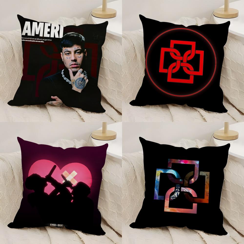 Male Singer Duki Cushion Cover Silky Short Plush DoubleSided Printed Pillow Case for Sofa All Seasons Home Decor Gift