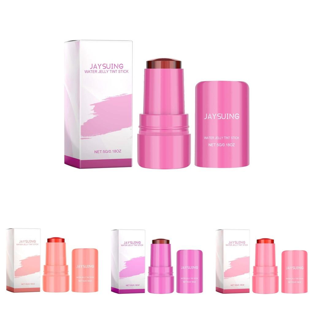 Jaysuing Coral Color Two-in-one Blush And Lip Gloss Stick For Radiant Skin