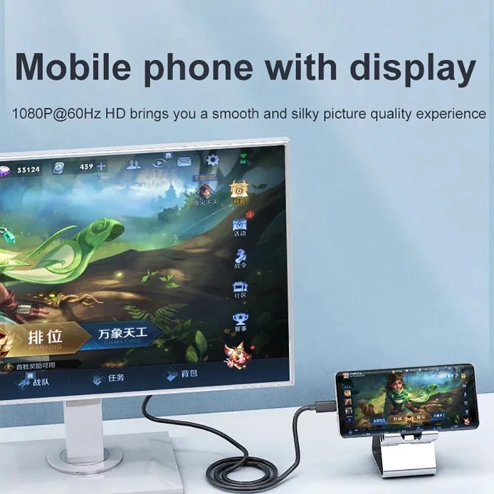 USB C To DVI Monitor Cable Thunderbolt 3 Type C USB C To DVI Adapter Cord for Iphone 15 Pro Max Macbook Air Macbook Pro To DVI