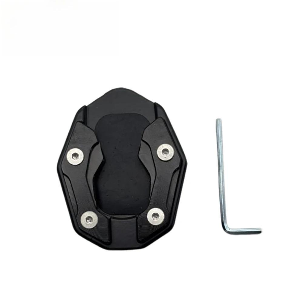 Universal Motorcycle Kickstand Extender - Anti-Slip Side Stand Extension Pad with Enlarged Base, Scooter Bike Support Plate
