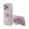 Karl Lagerfeld Ring Stand Karl & Choupette Magsafe - Etui Iphone 15 Pro Max (Różowy)