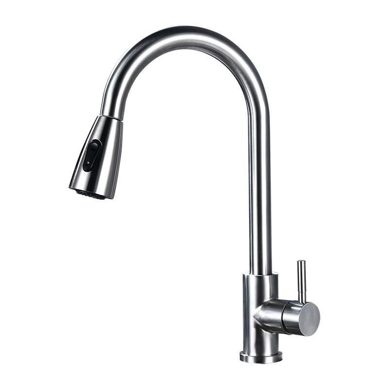 TLXT Single Handle L-Shaped Kitchen Sink Faucet