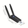 2 Antenna Design 1300Mbps WiFi Dongle Dual Band Wireless Network Card WiFi USB Adapter  Office Use