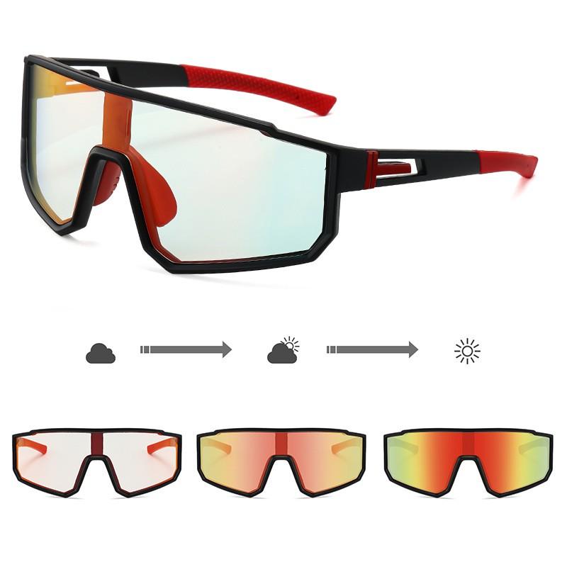 Polarized Photochromic Sunglasses Cycling Hiking Driving Outdoor Sports Unisex UV400 PC Frame Lens