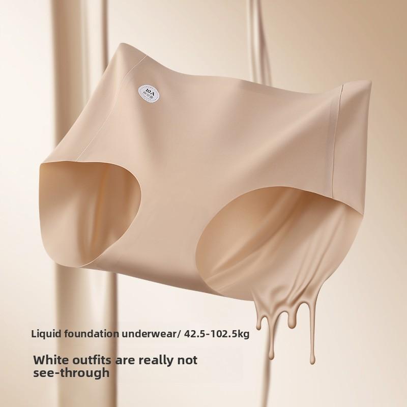 Large Size Lady Spring Cotton Anti Bacterial Extended Crotch Hip No Trace Invisible Triangle Briefs