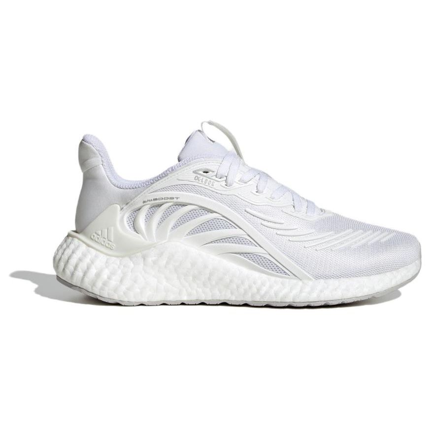 Adidas Alphaboost Sports Casual Shock Absorbing Breathable Low Top Running Shoes Unisex Sneakers White IF3406