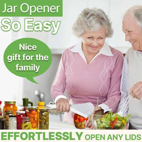 Jar Opener for Weak Hands Bottle Cap Remover with Ergonomic Handle Adjustable V-Shaped Lid