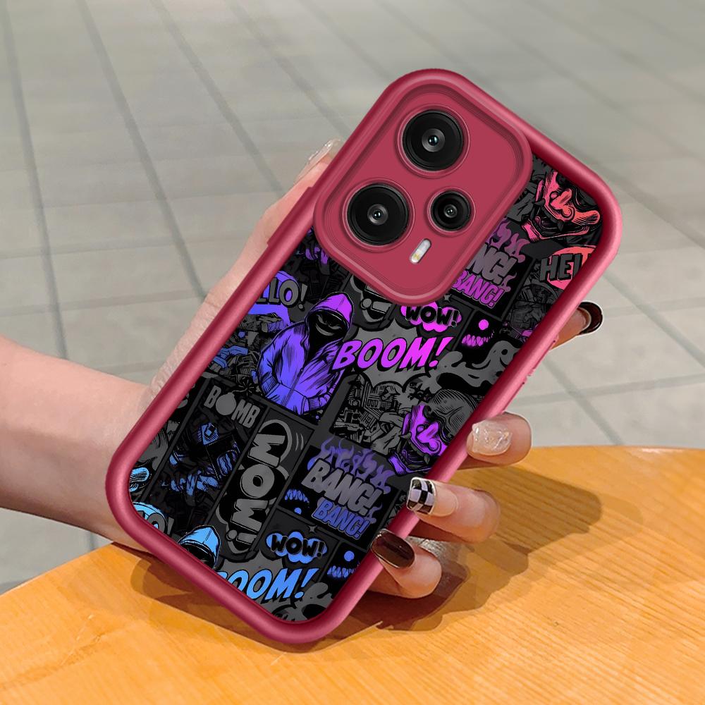 

Мягкий силиконовый квадратный чехол с рисунком лестницы для телефона, полное покрытие, противоударный защитный резиновый чехол для камеры для Xiaomi Redmi Redmi Note 10S темно-красного