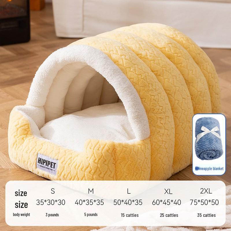 Fully Enclosed Waterproof Pet Nest for Dogs & Cats - Autumn/Winter