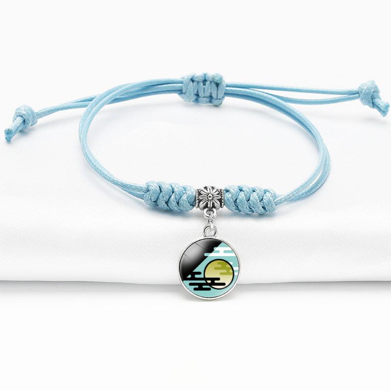 Stunning Lake Blue Demon Slayer Time Gem Bracelet Anime Character Design