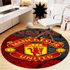 Custom Name Manchester United Printed Round Rug Carpet Chair Rug Area Rug Entryway Doormats,for Office Chair Living Room Bedroom Kitchen Room.