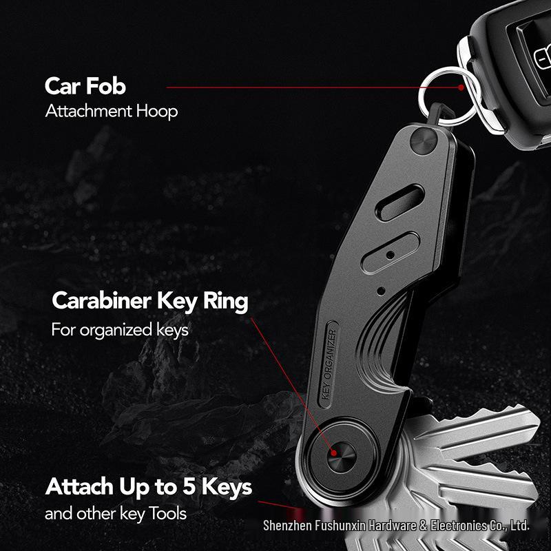 Retro Metal Alloy Keychain Organizer: Compact & Portable Foreign Gift Clip