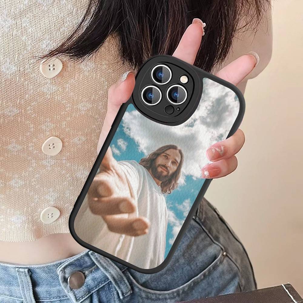 Son Of God Jesus PU Leather Phone Case For IPhone 16 15 14 13 12 11 Pro Max Plus Back Fundas