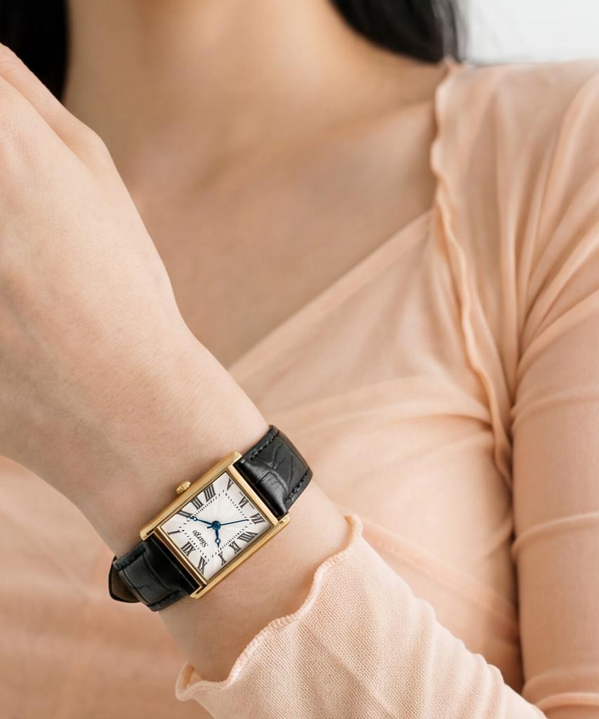 Sialeugo Sg-010S-Gwb Fennel Collection Women'S Leather Wristwatch (Free Gift Included)
