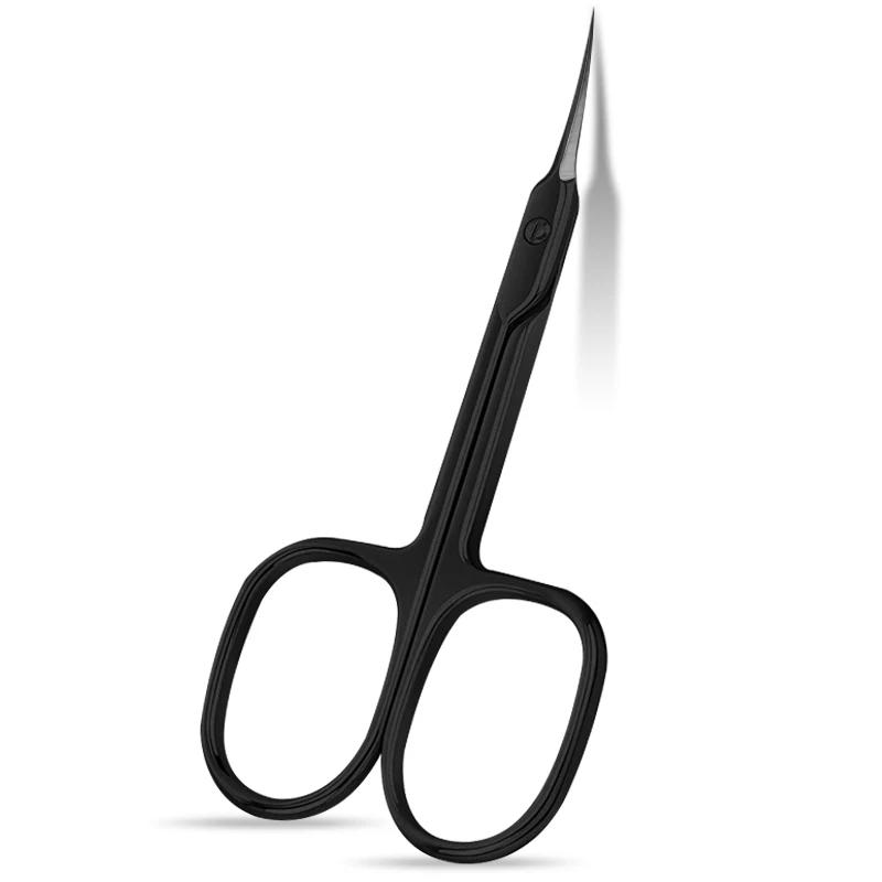 1Pcs Nail Cuticle Scissors Eyebrows/Eyelashes Mustache Multi-Purpose Cuticle Extra Fine Curved- Professional Manicure Scissors