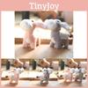 Cute Plush Donkey Keychain Stuffed Animal Soft Short Plush 12cm Pink And Gray