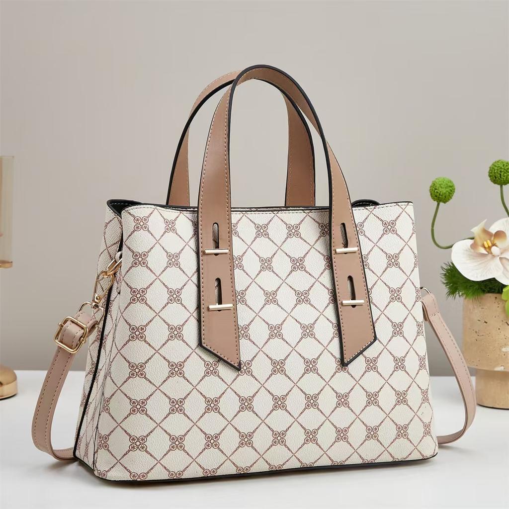 Fashion handbag new contrasting color design women's bag casual shoulder bag large capacity messenger bag