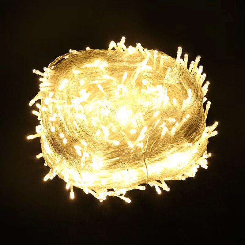 

Cross-Border Outdoor LED String Lights: Starry Sky Atmosphere for Street and Engineering Decoration. 10m 100 lights no tail plug (flashing)