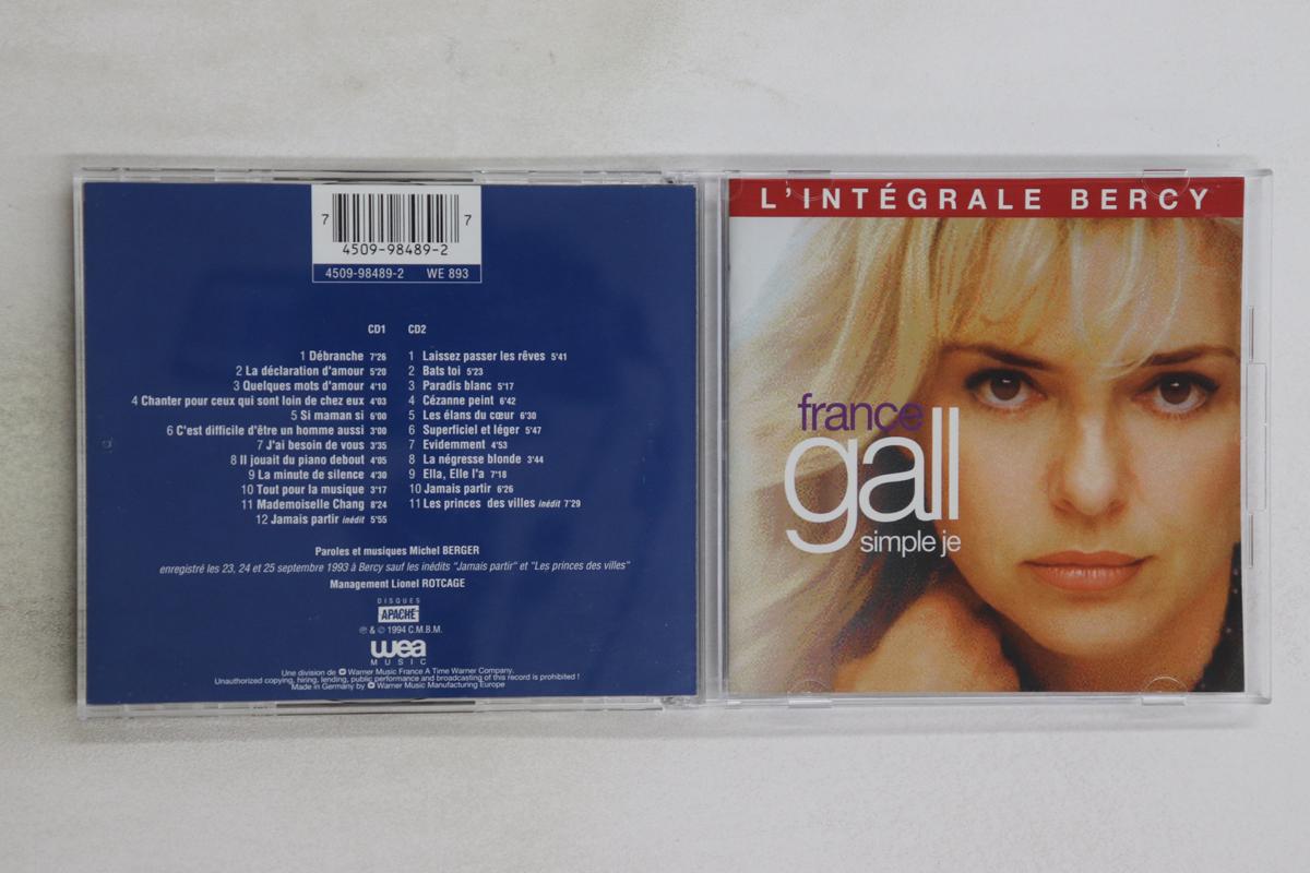 

CD FRANCE GALL - Simple Je 4509985892 WEA 1994 France Pop Used
