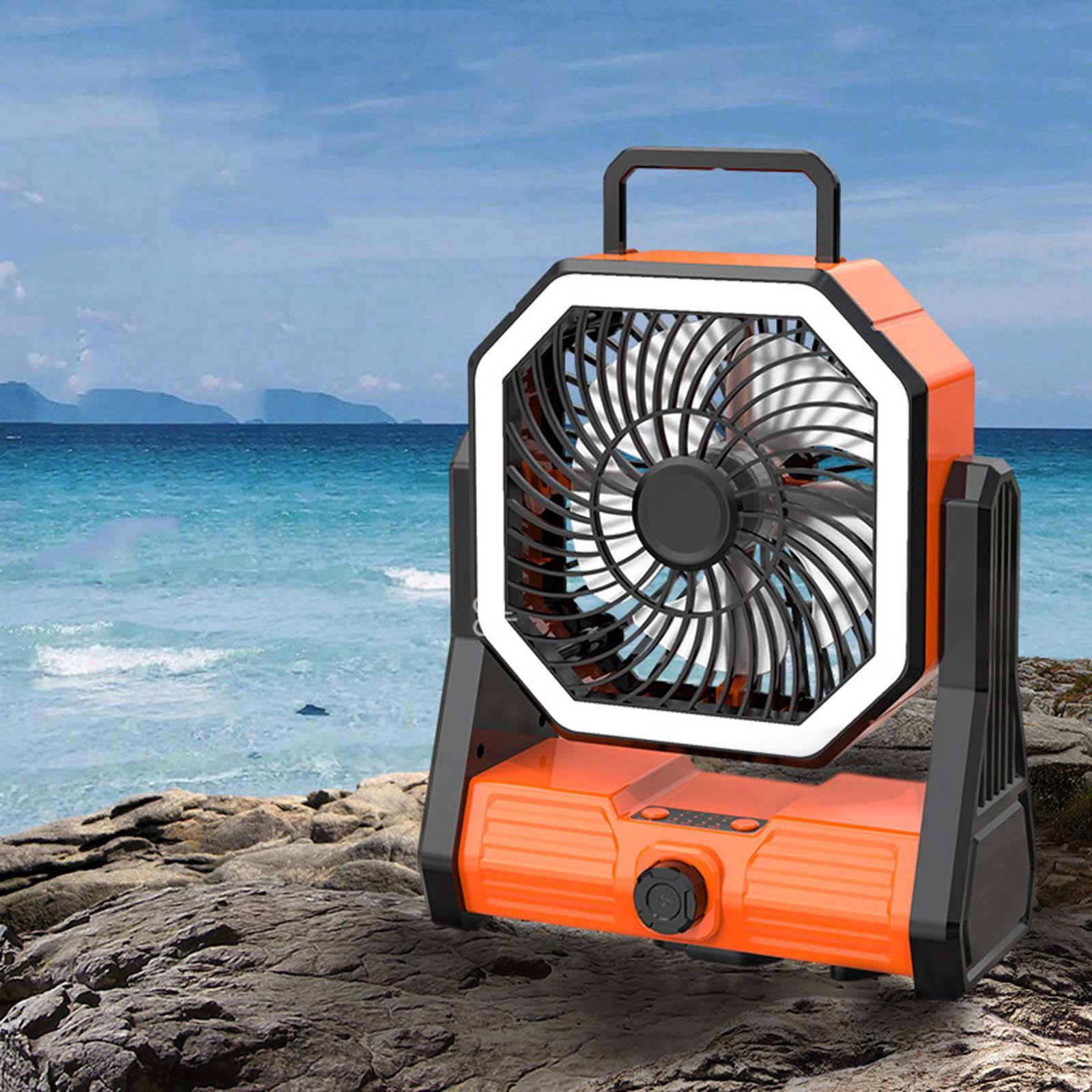 

Вентилятор для кемпинга со светодиодным фонарем, настольная регулируемая палатка с поворотом на 270 °, портативная портативная палатка для патио в лагере