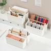 Stackable Wooden Handled Storage Box for Stationery, Pens, Markers, Remotes