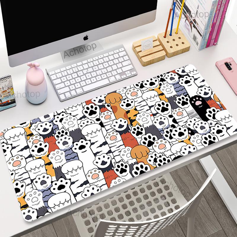 Kawaii Cat Gaming Mouse Pad x Deskpad XXL Large Desk Mat Keyboard Pad Surface for Computer Mousepad Gamer Computer Mat Rug