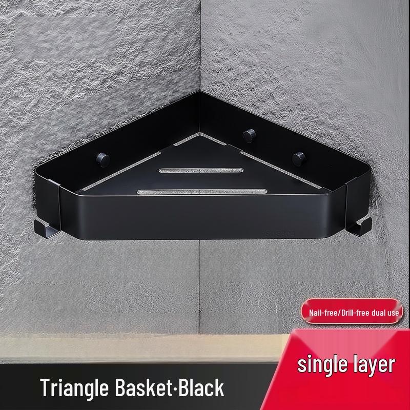 LISM No-Drill Bathroom Corner Shelf