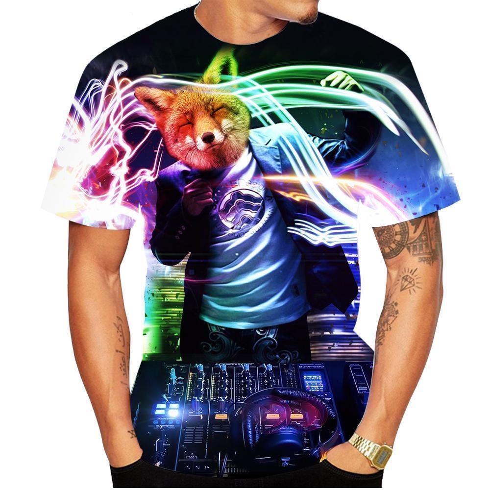 

Новинка 2023 года, модная летняя распродажа, 3D DJ, мужская/женская футболка с 3D-принтом, детские топы, одежда больших размеров 100-6XL, большие размеры L