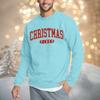 Christmas Print Loose Fit Round Neck Sweatshirt For Men
