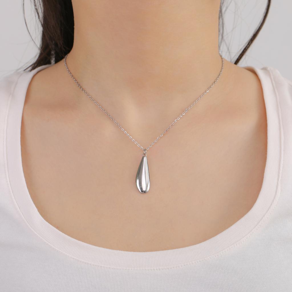 Cazador Water Drop Tear Drop Women's Necklace Stainless Steel Trendy Jewelry Minimalist Choker Chain 2026 Wedding Party Gift