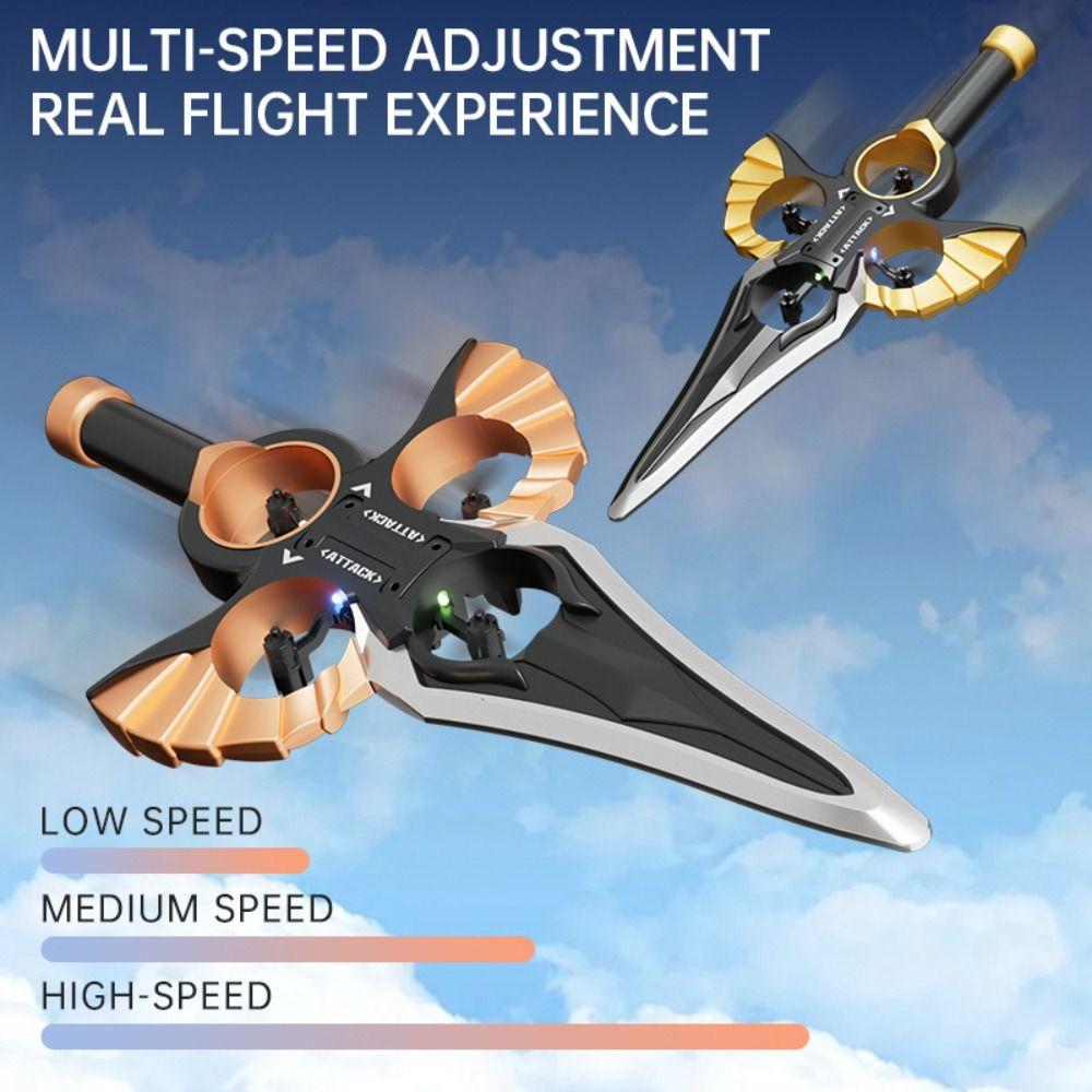 Rechargeable Four Motor Helicopter Toy Obstacle Avoidance Plane  Kids Toddlers Children