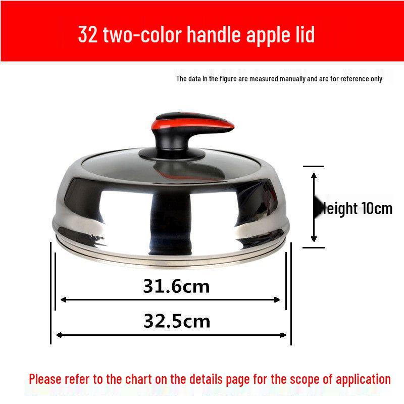 Heightened Stainless Steel Glass Pot Lid with Stand