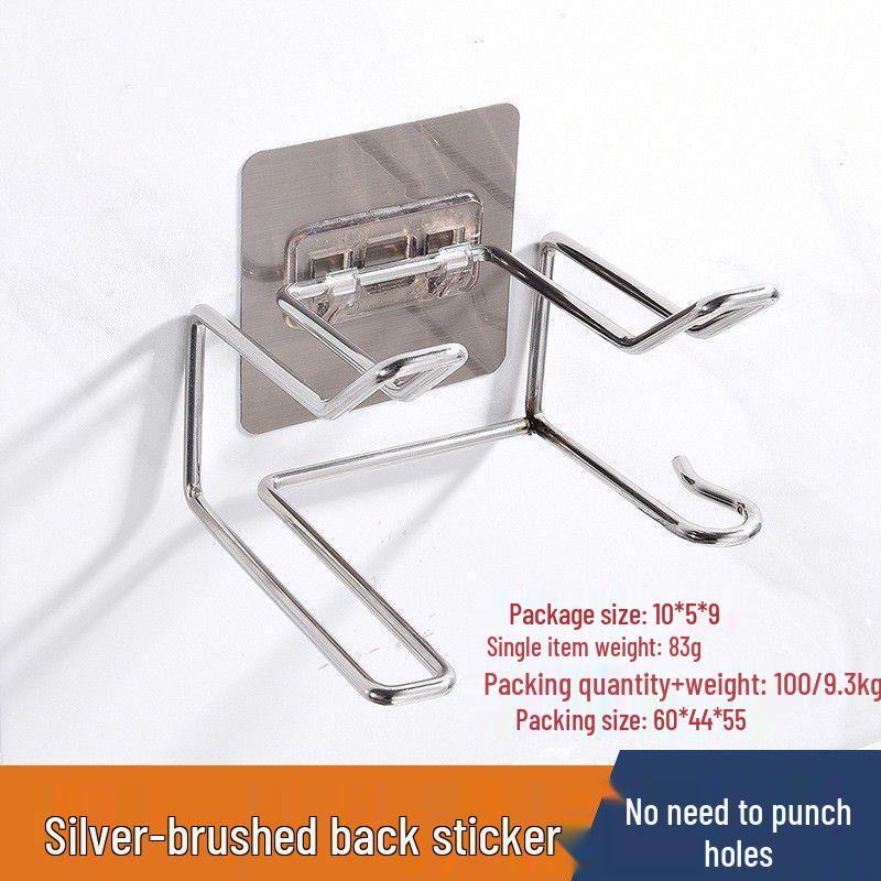 

Настенный держатель для фена из нержавеющей стали без сверления для ванной комнаты