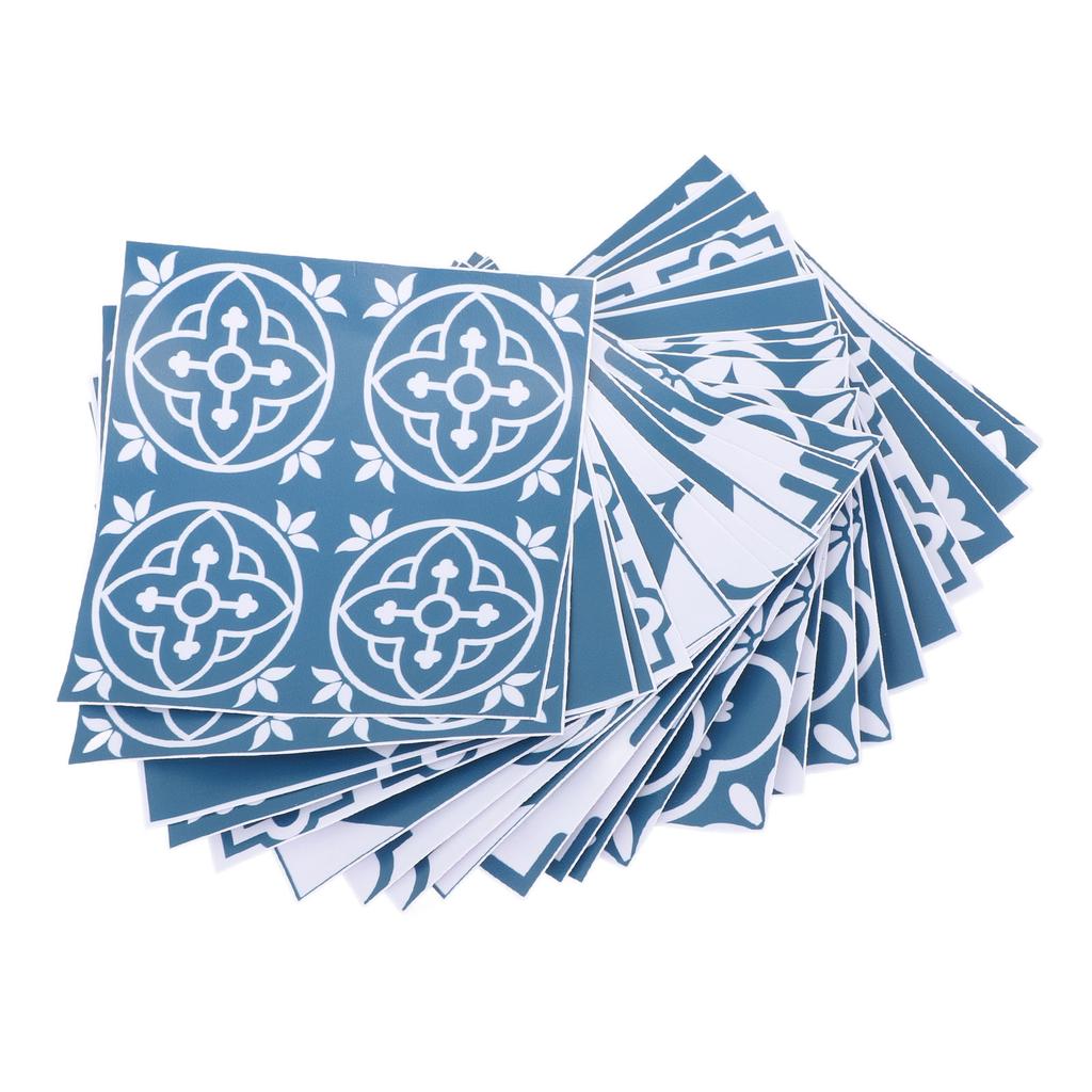 24 buc. autocolant faianta autoadeziv cu model floral rezistent la ulei PVC autocolante rafinate pentru faianta pentru