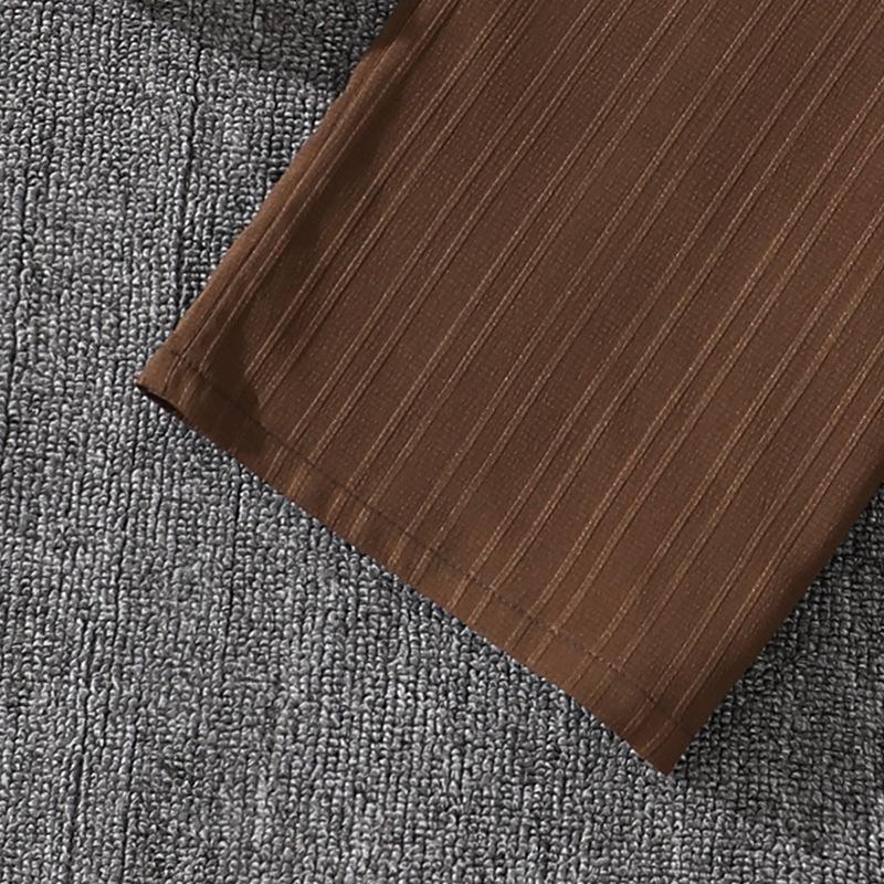 Children's Clothing Autumn New Children's Lapel Striped Long Sleeve Shirt Top Pants Boys and Girls Set
