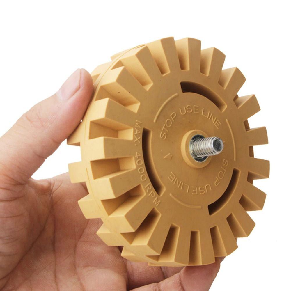 Gear Shaped Glue Removal Plate 4 Inch Decal Eraser Wheel Practical Car Pneumatic Wheel  Car Cleaner