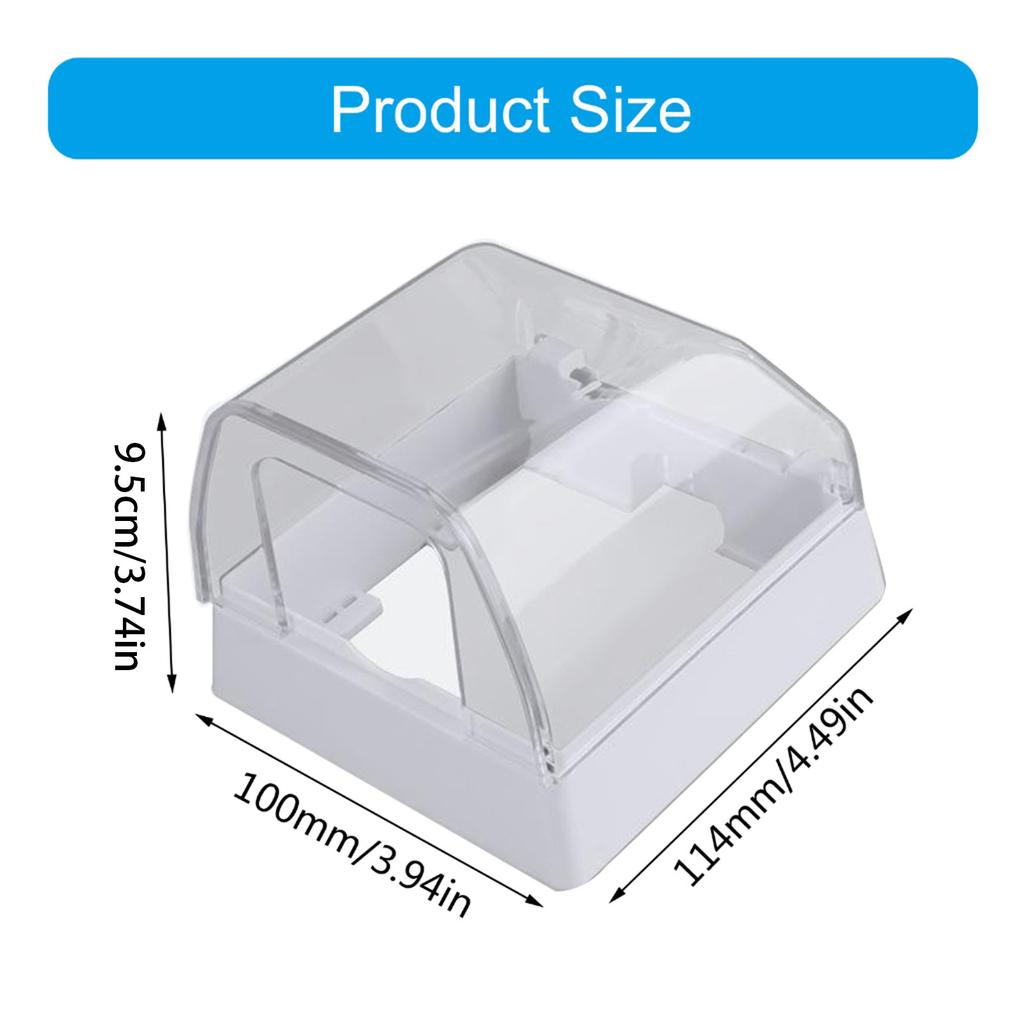 86 Type Outdoor Socket Waterproof Box Self-Adhesive Socket Case Plastic Electrical Outlet Cover Dustproof Box Enduring