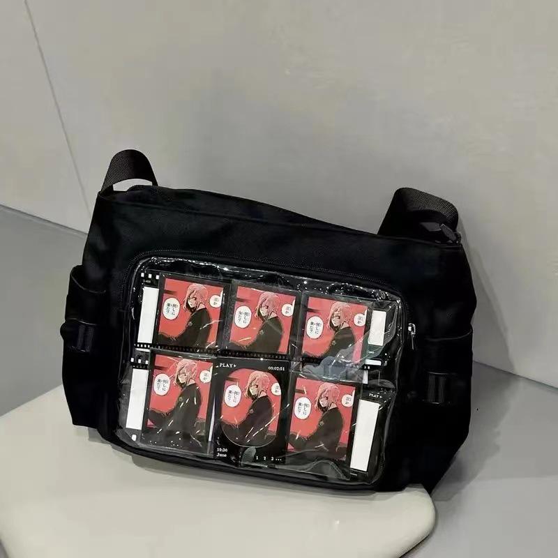 New Japanese Versatile Ita Bag: Large Capacity, Transparent Badge Shoulder Bag for Women